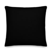 Load image into Gallery viewer, Black back of white throw pillow with Chiavenna City Map printed in black.
