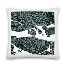 Load image into Gallery viewer, Trow pillow with Stockholm City Map print
