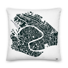 Load image into Gallery viewer, Trow Pillow with Venice City Map print
